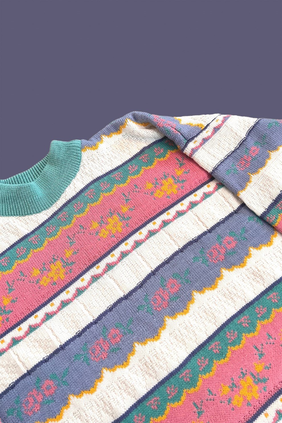 90lar Pastel Renkli Kazak