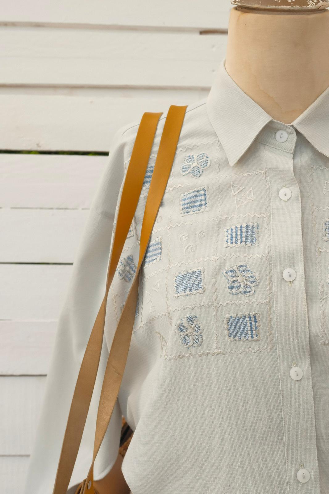 90lar Patchwork İşlemeli Gömlek