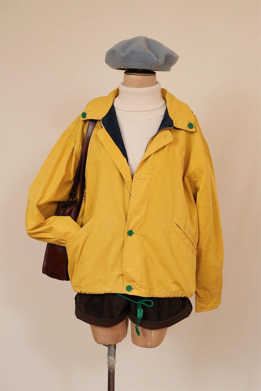 90lar Sarı Bomber Mont