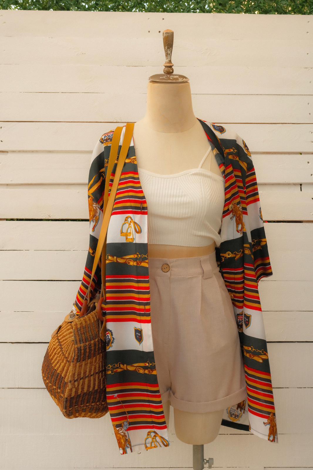 At Desenli Kimono Gömlek