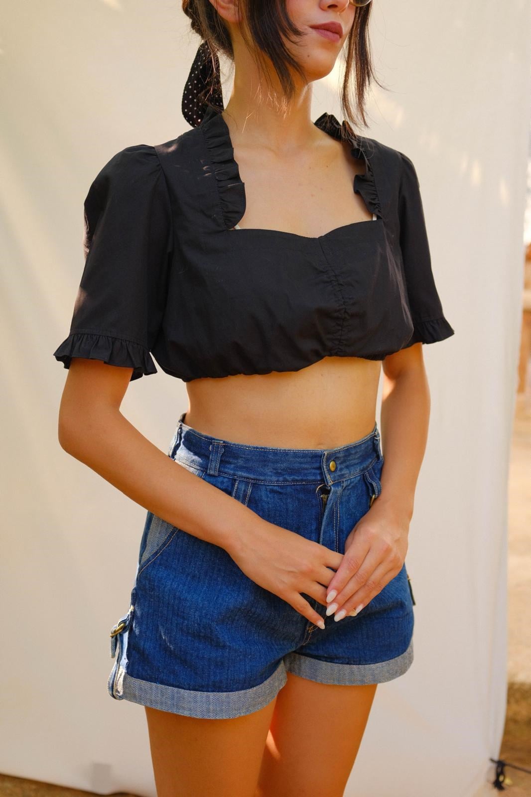 Bavyera Crop Bluz