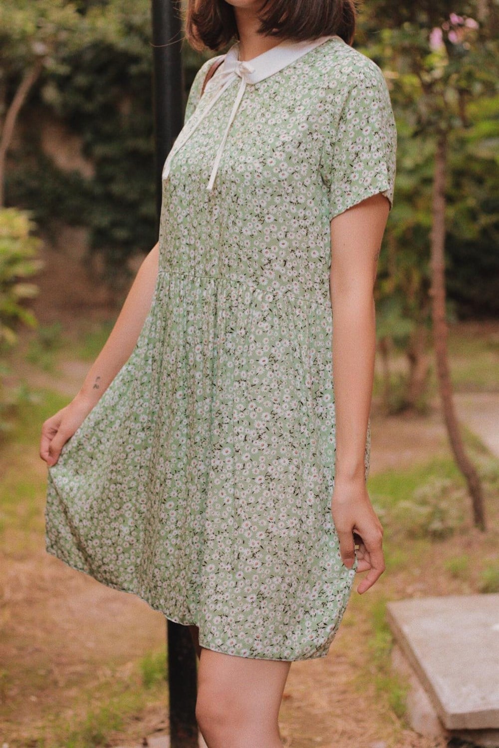 Bebe Yaka Babydoll Elbise
