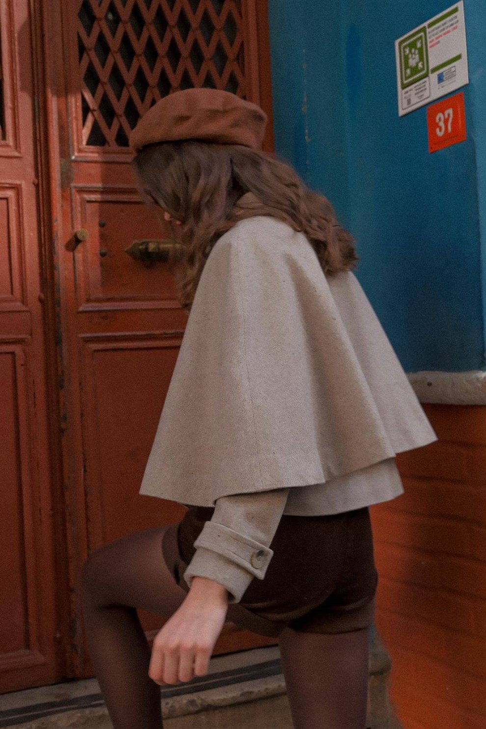 Bej Bettyhill Pelerin Ceket