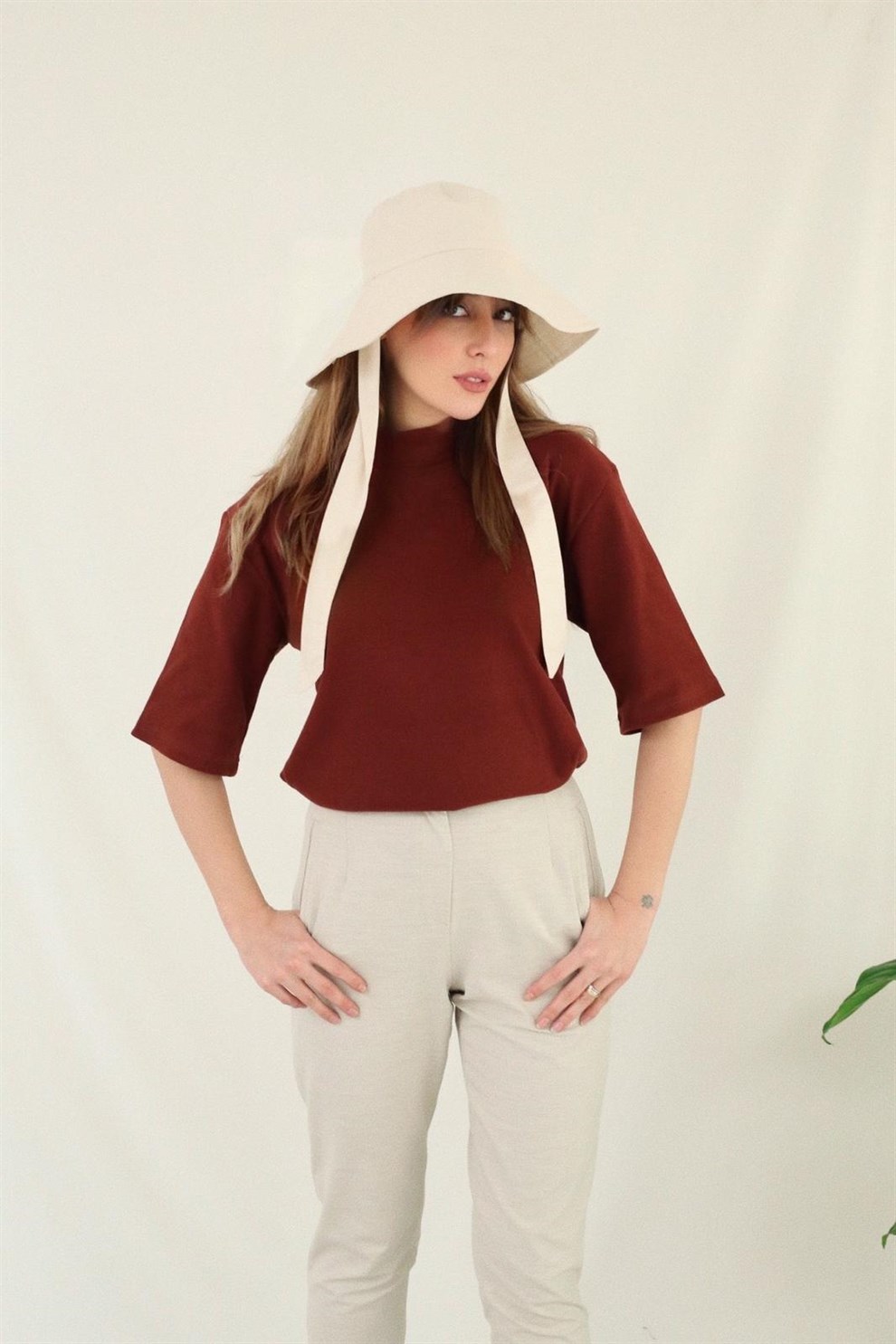Bordo Kahve Flynn Top