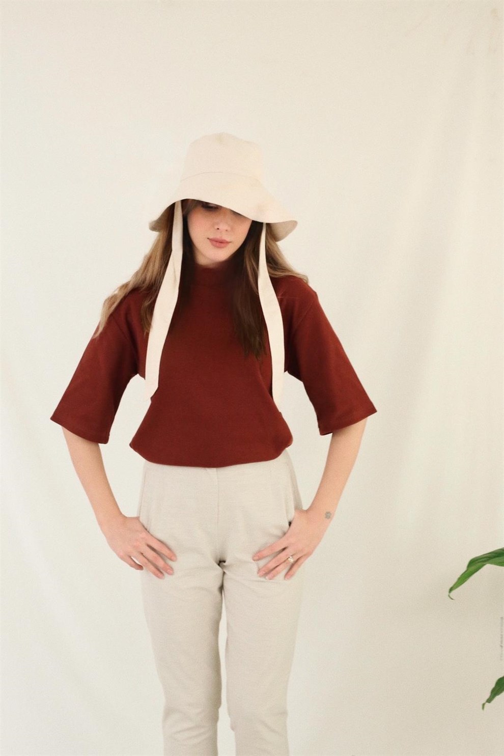 Bordo Kahve Flynn Top