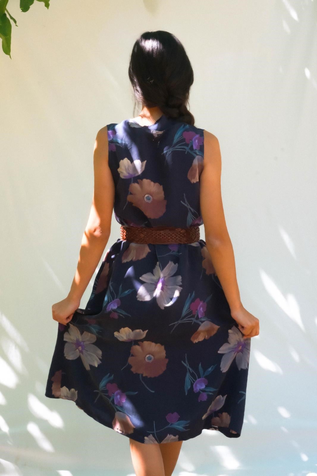 Cupro 90lar Floral Elbise