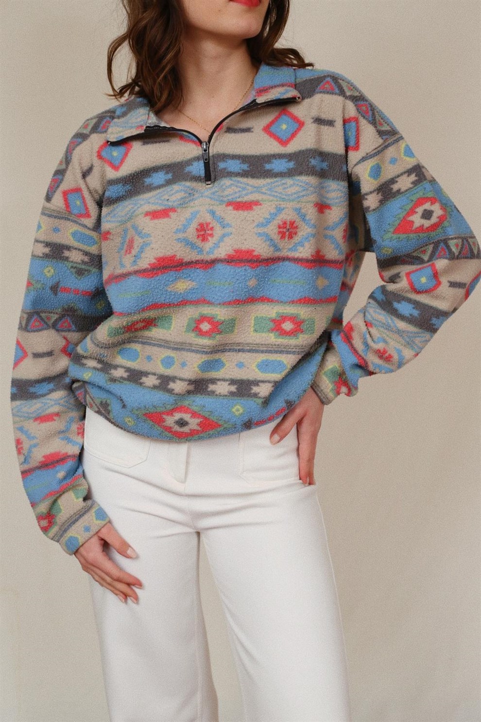 Desenli Polar Sweat