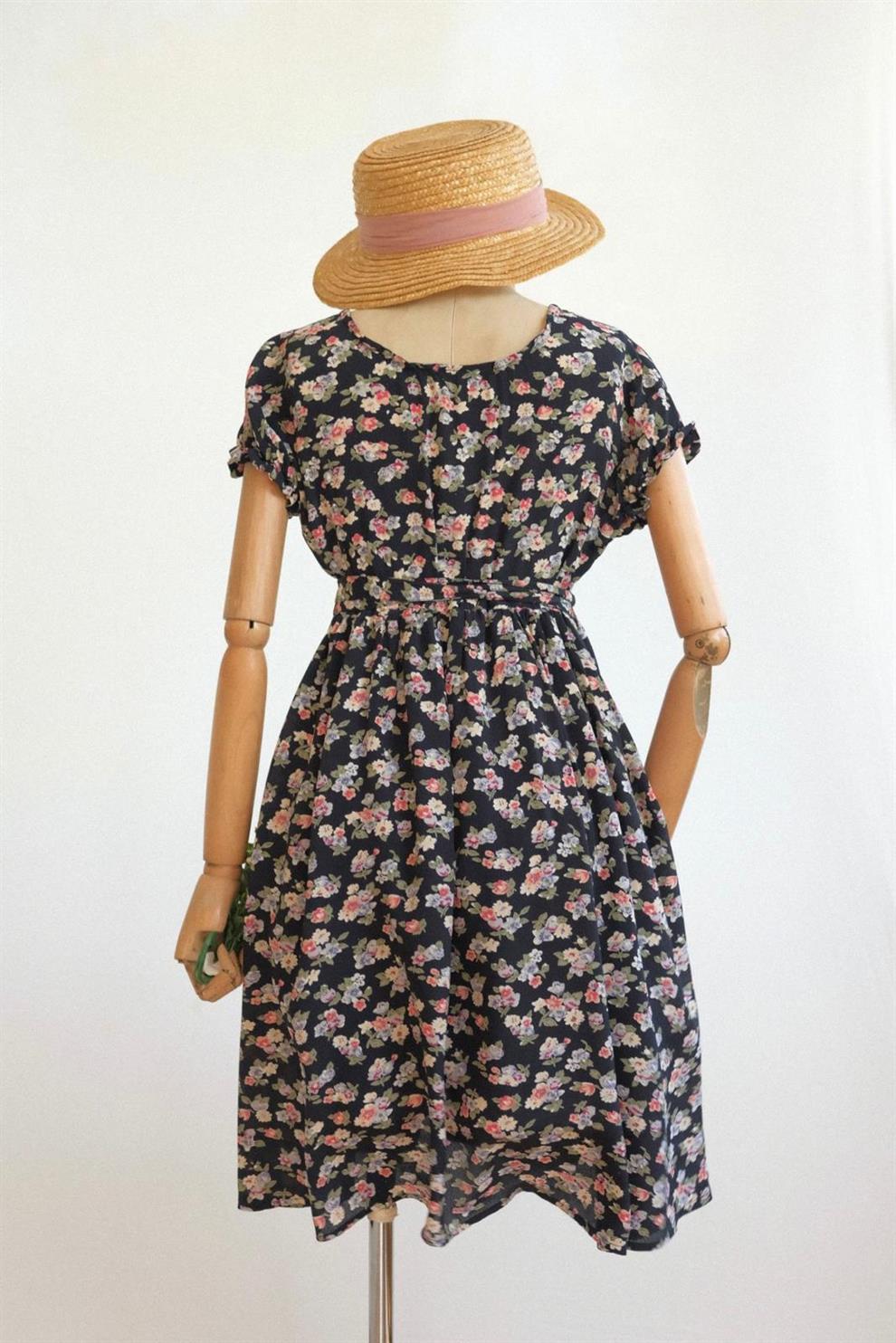 Floral 90lar Elbise