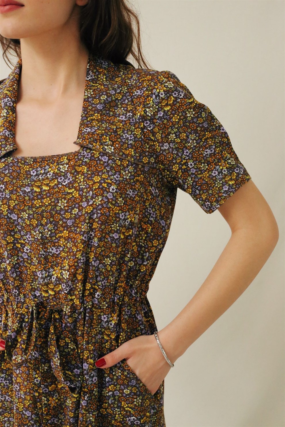 Floral 90lar Elbise