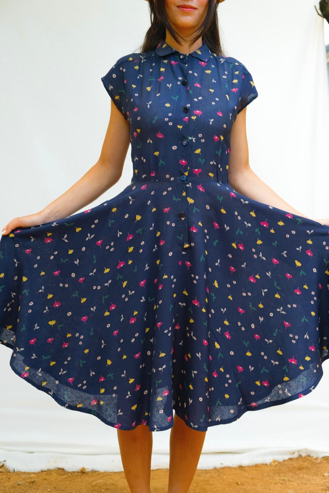 Floral A Kesim Elbise