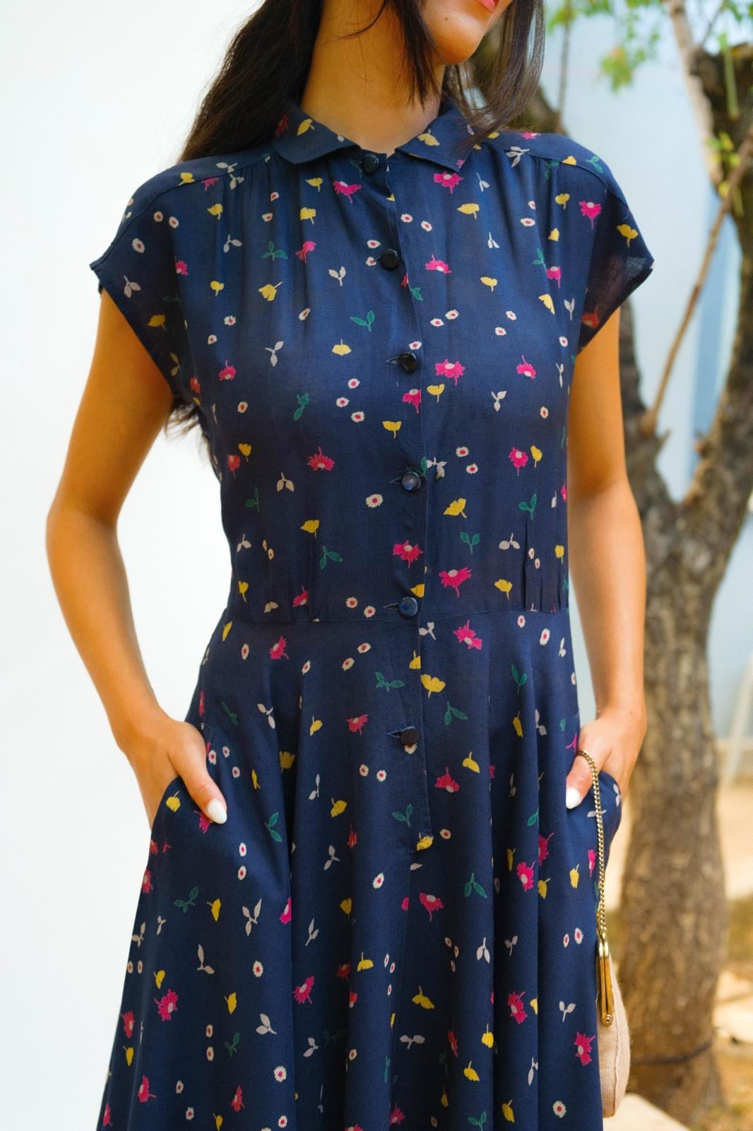Floral A Kesim Elbise