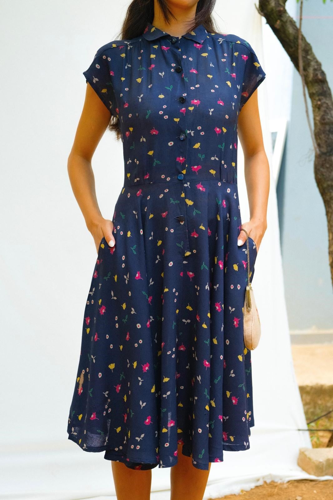 Floral A Kesim Elbise
