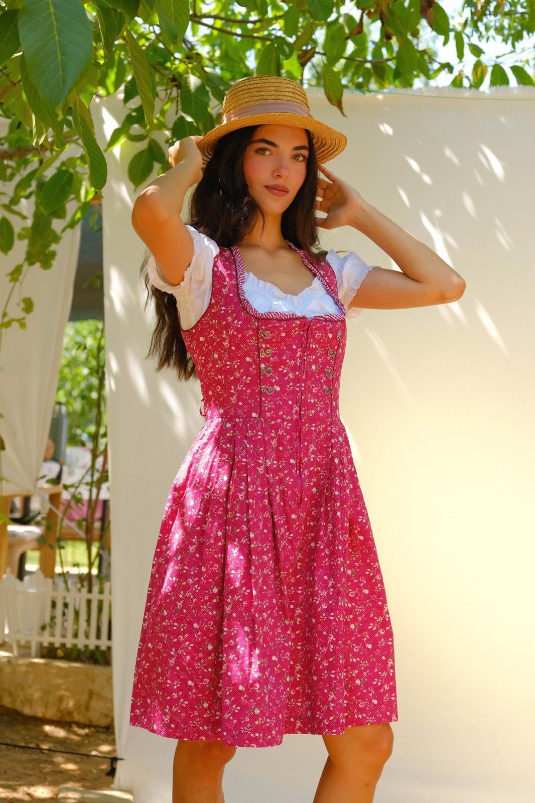 Floral Bavyera Elbise