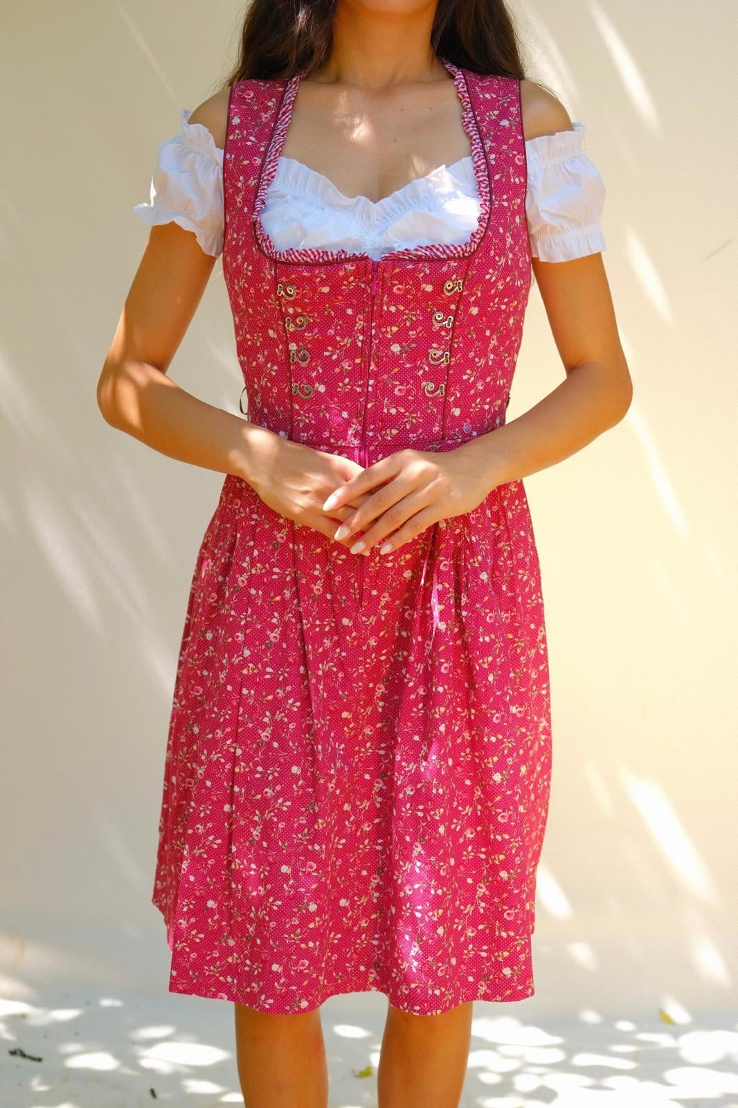 Floral Bavyera Elbise