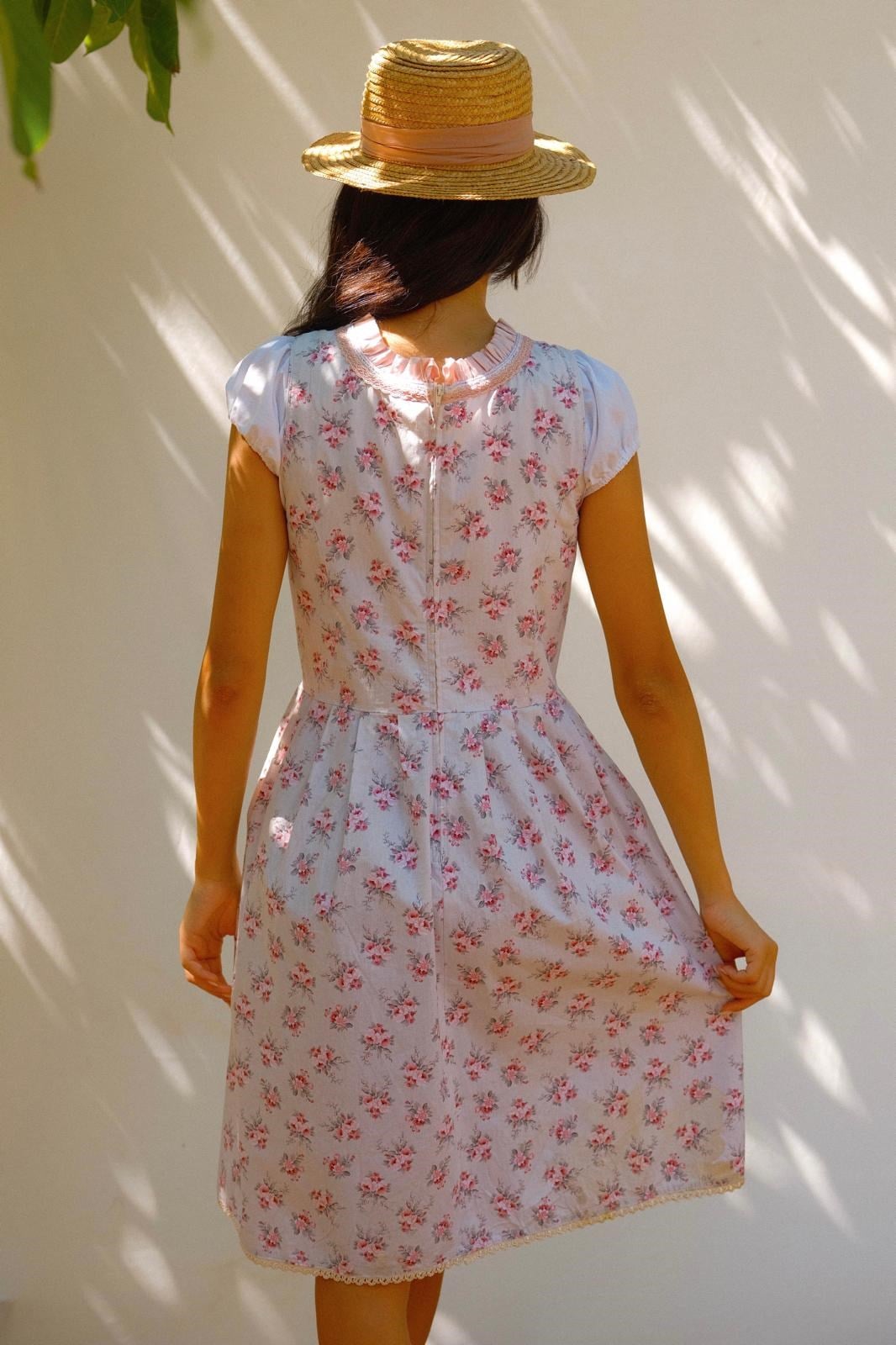 Floral Bavyera Elbise & Crop
