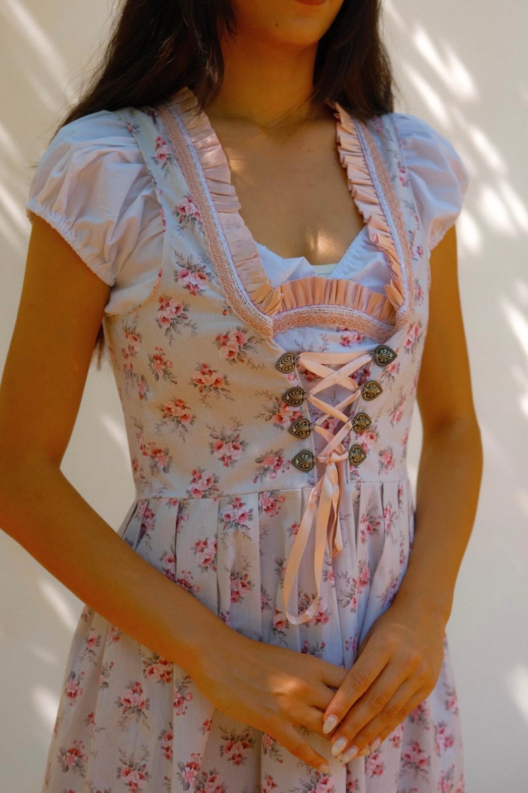 Floral Bavyera Elbise & Crop