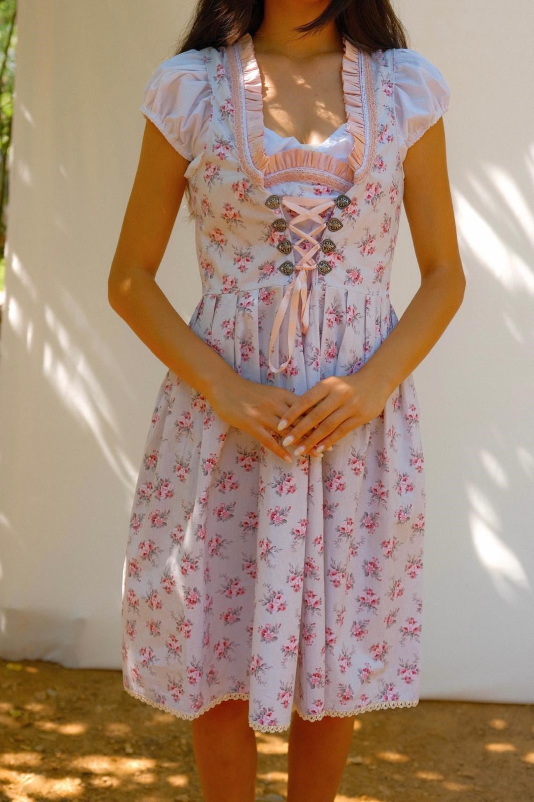 Floral Bavyera Elbise & Crop