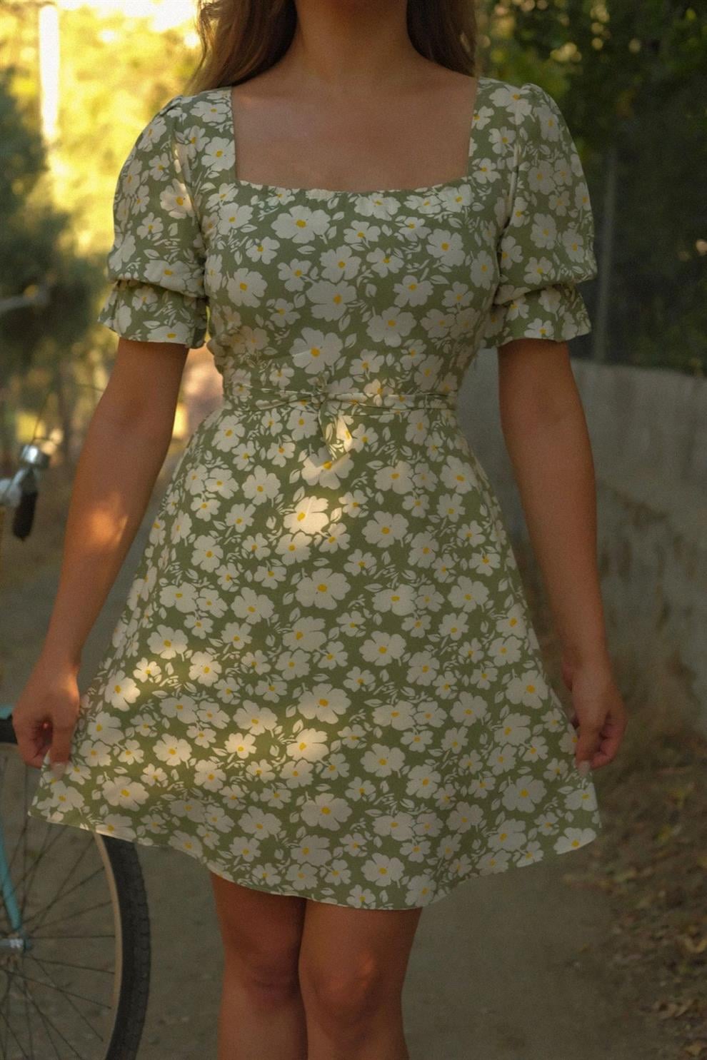 Floral Clementine Elbise