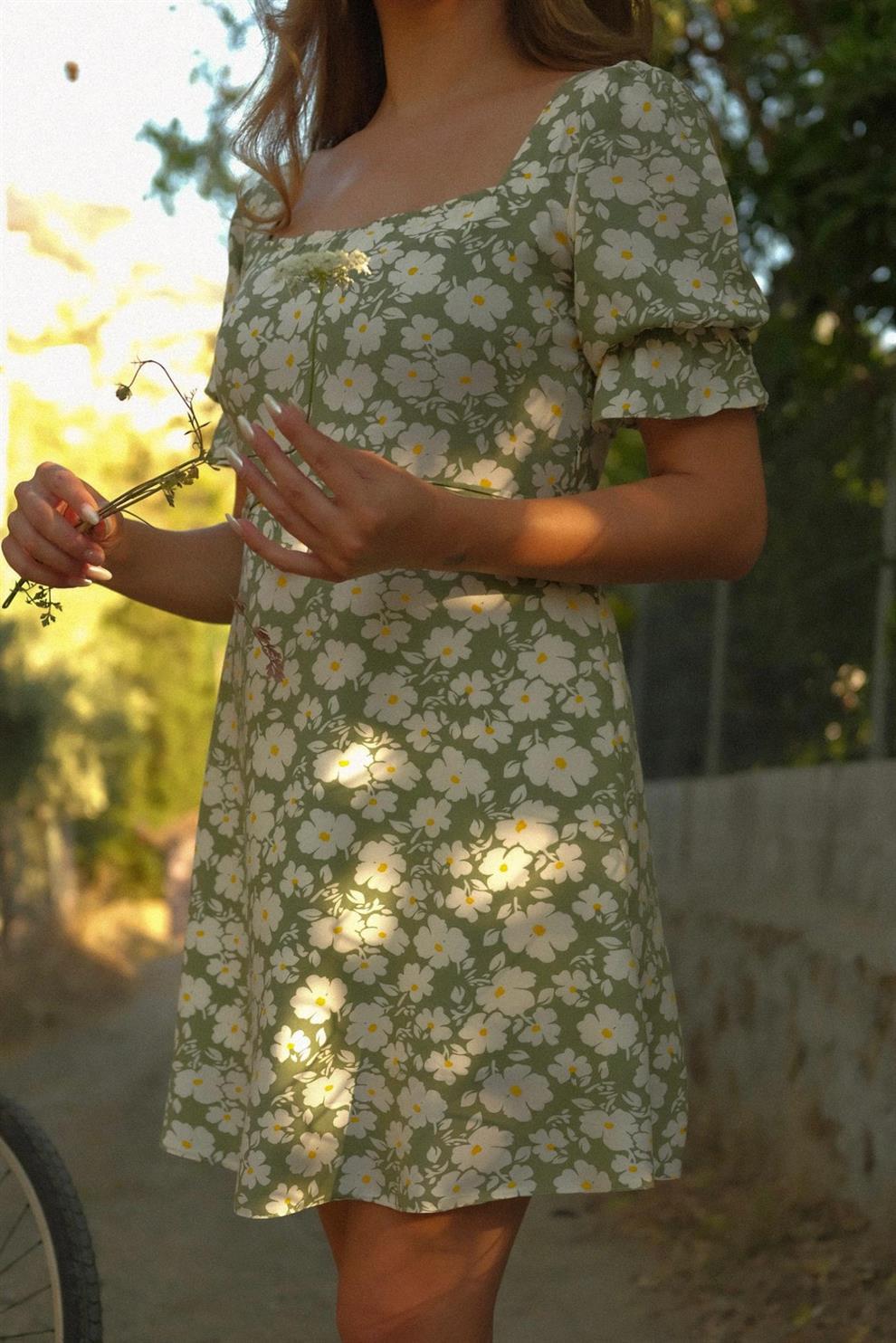 Floral Clementine Elbise