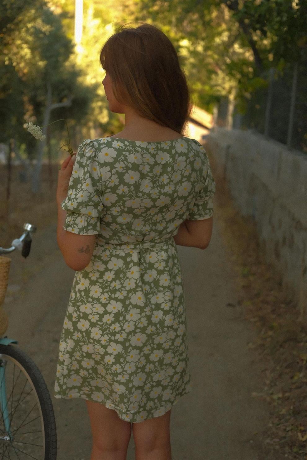 Floral Clementine Elbise