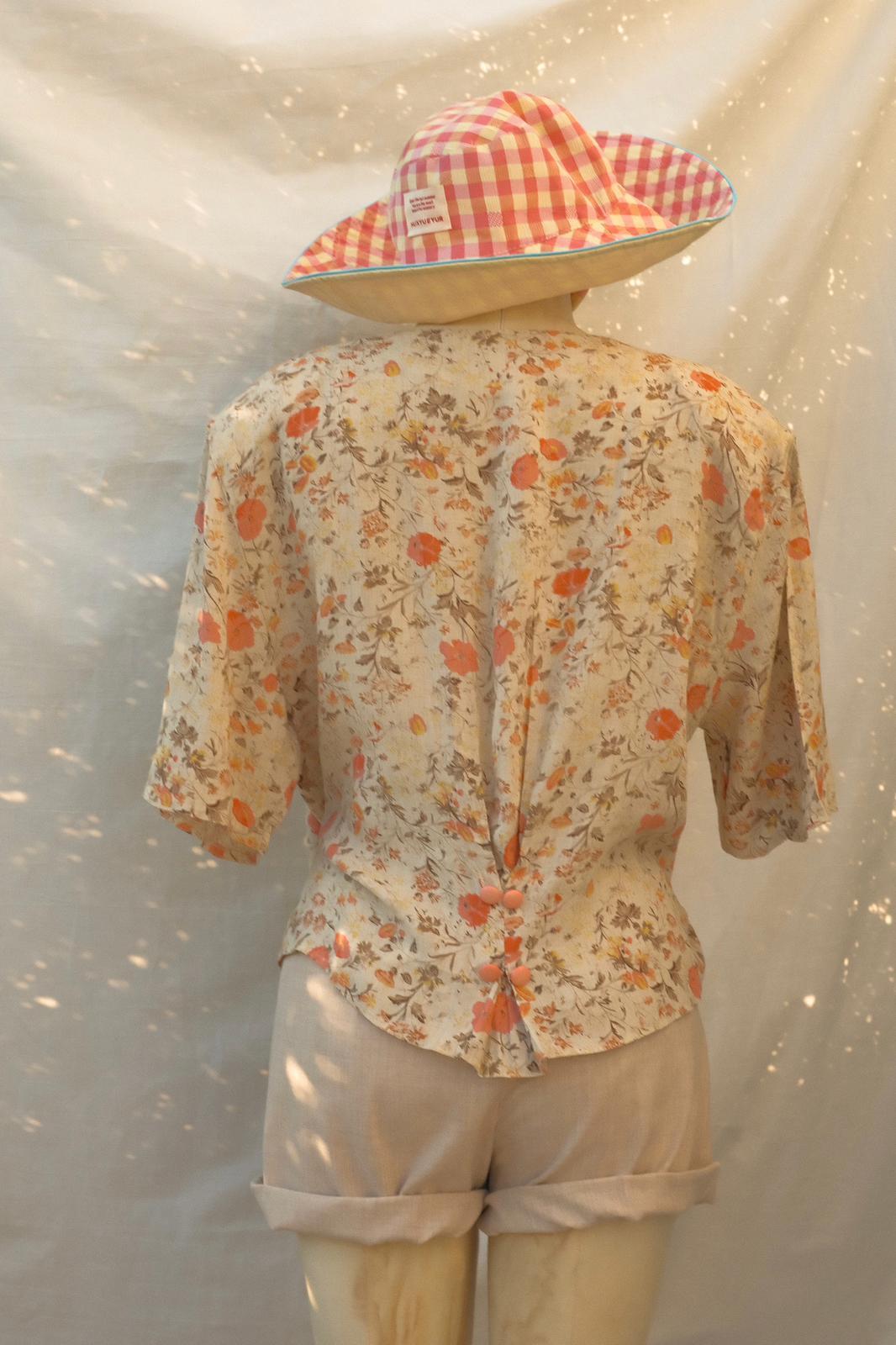Floral Keten Gömlek