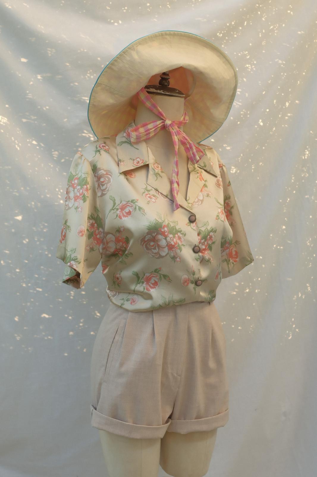 Floral Saten Gömlek
