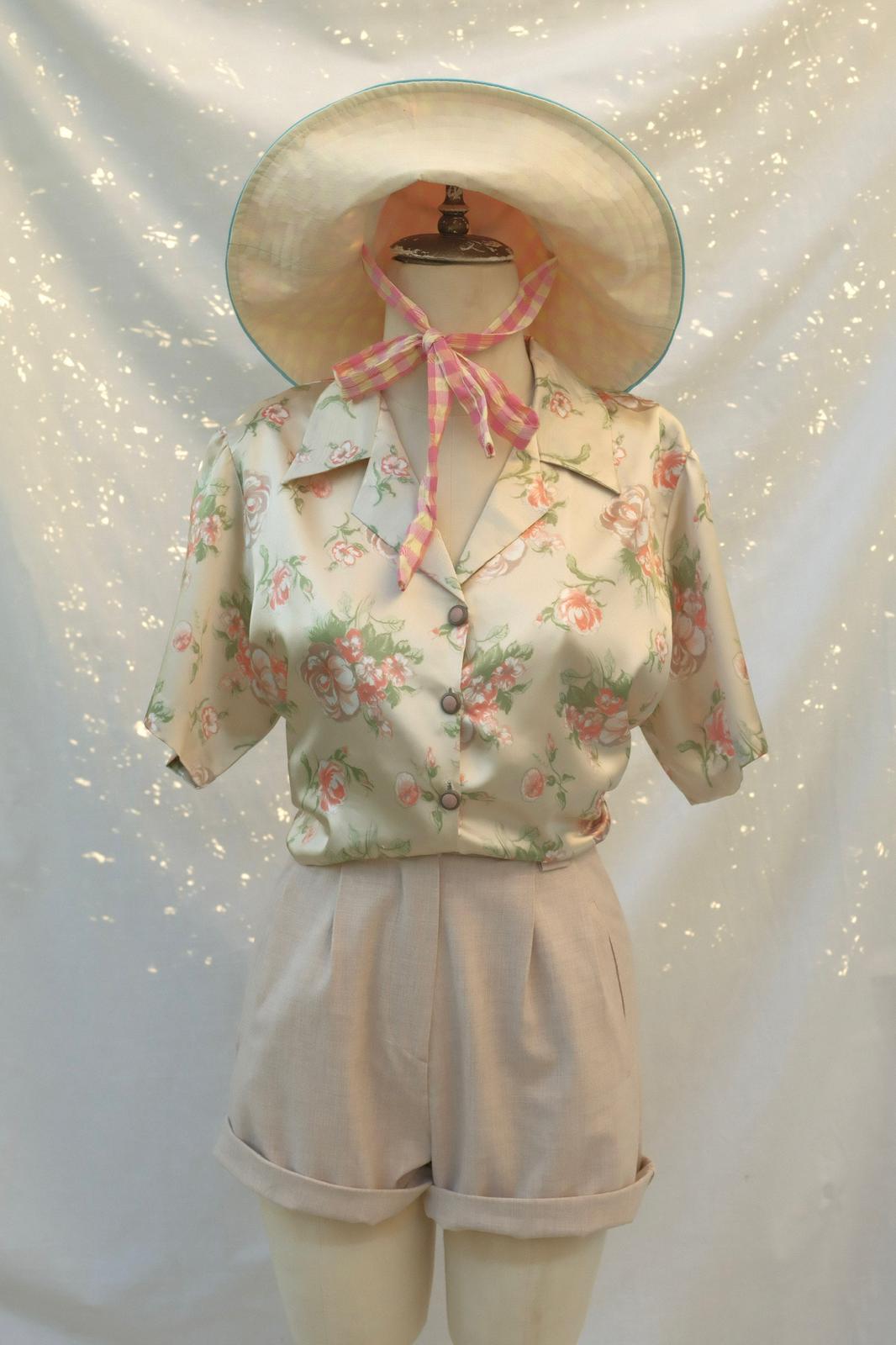 Floral Saten Gömlek