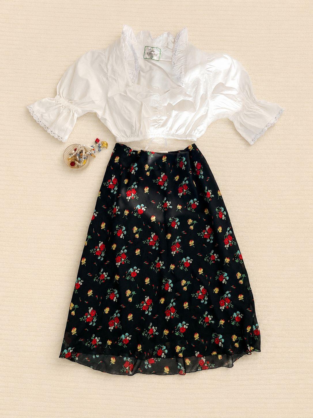 Floral Tül Etek