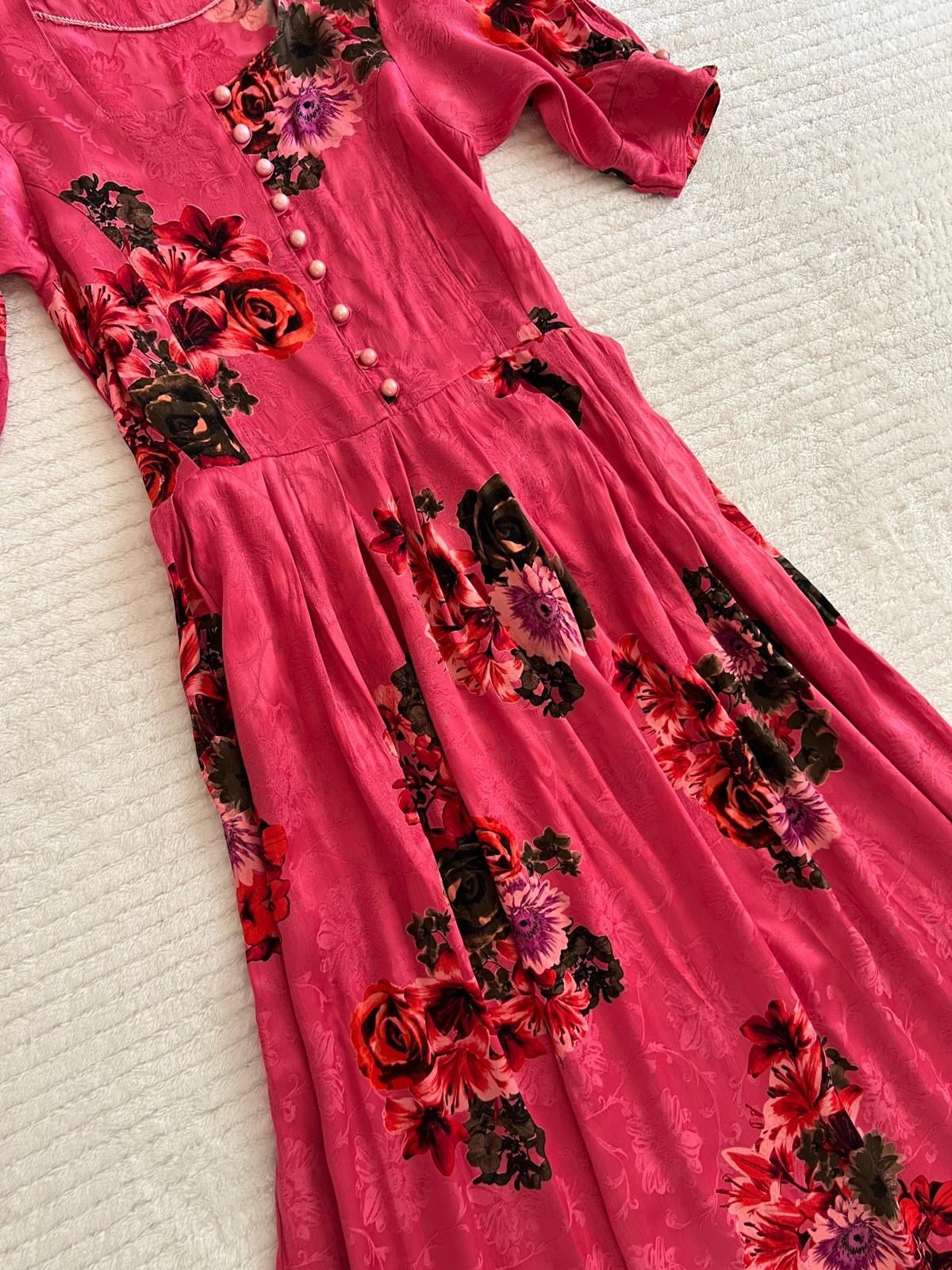 Floral Uzun Elbise