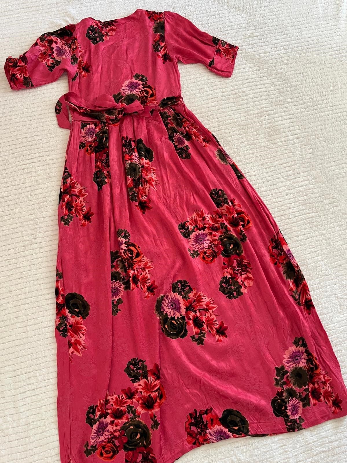 Floral Uzun Elbise