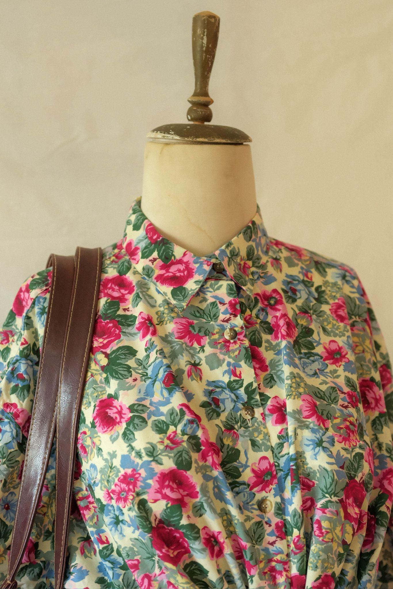 İngiliz Üretim Floral Gömlek