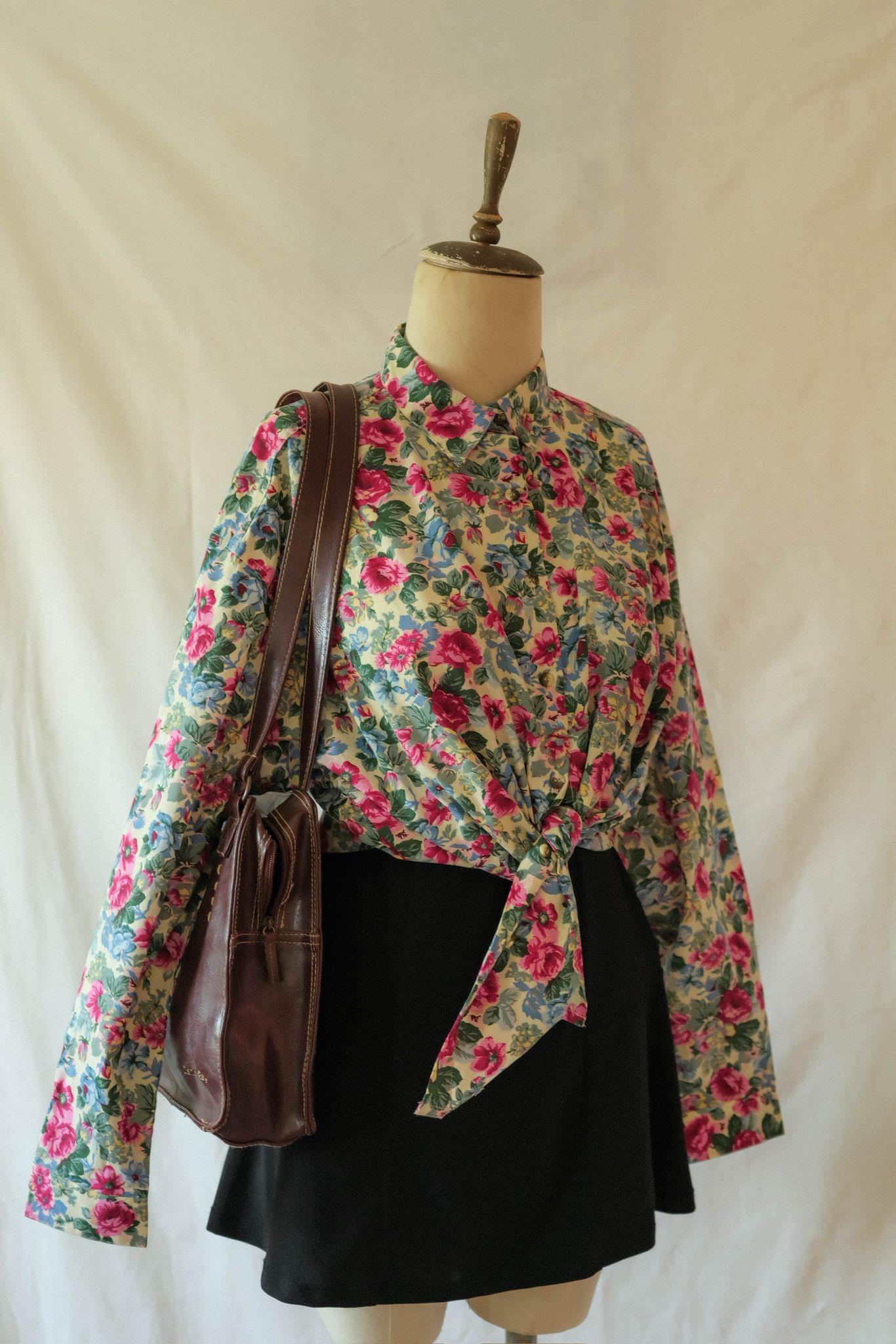 İngiliz Üretim Floral Gömlek