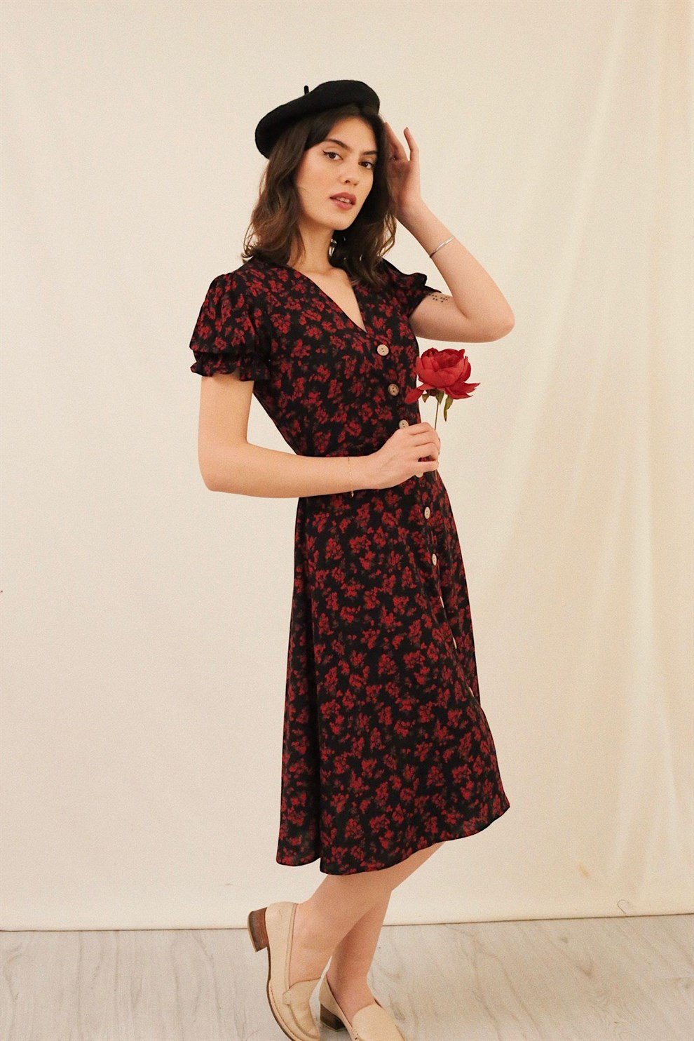 Japon Çiçeği Bonnie Elbise