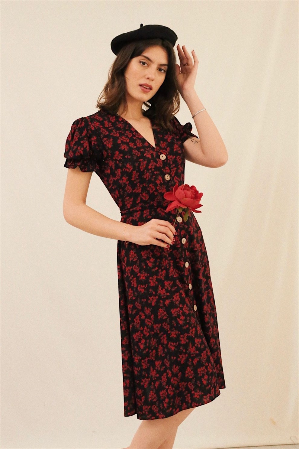 Japon Çiçeği Bonnie Elbise