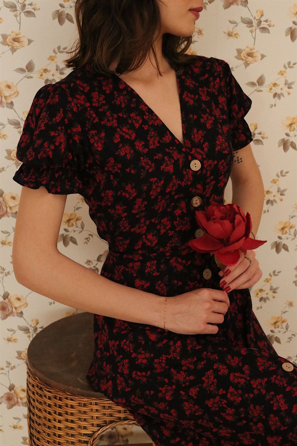 Japon Çiçeği Bonnie Elbise