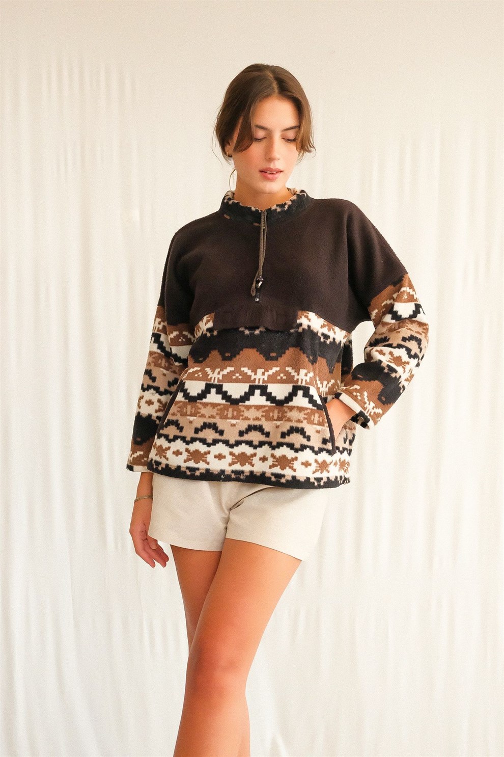 Kahverengi Polar Sweat