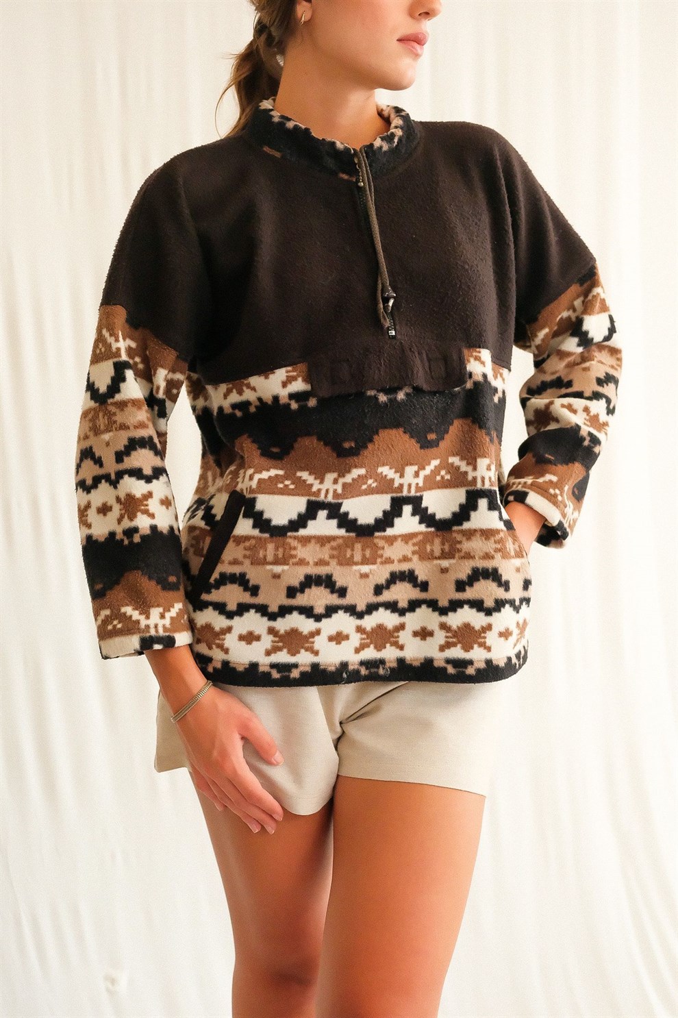Kahverengi Polar Sweat