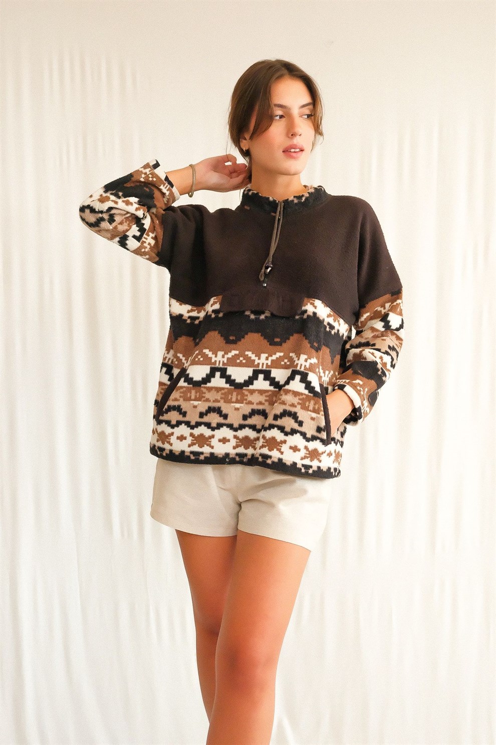 Kahverengi Polar Sweat