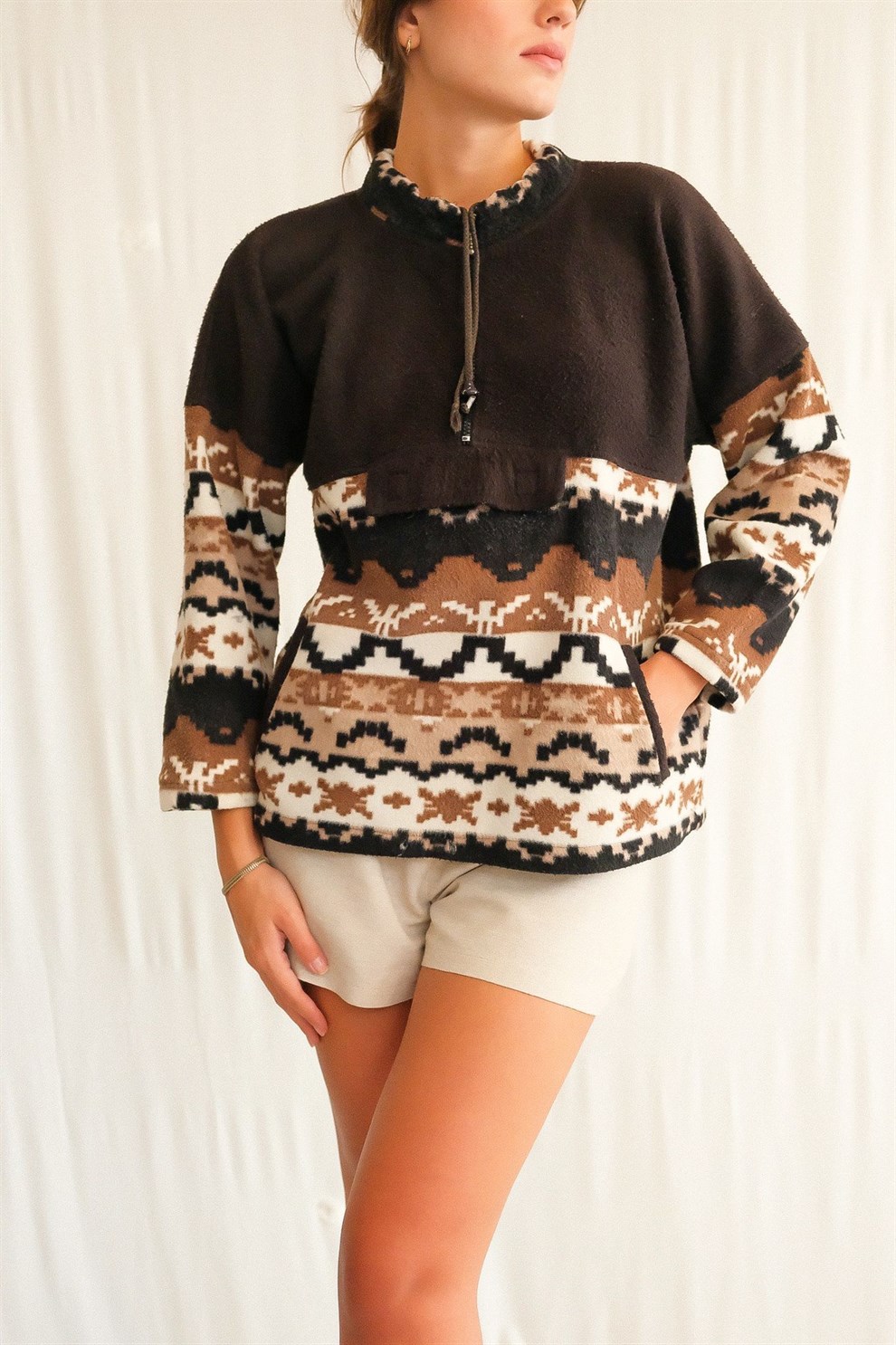 Kahverengi Polar Sweat