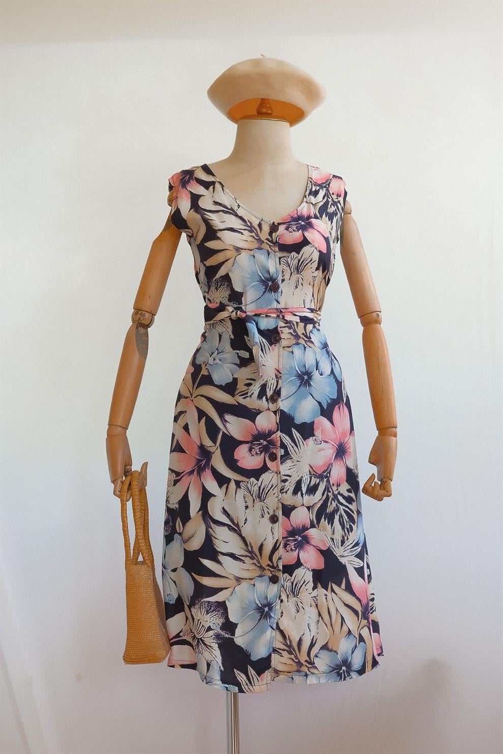 Kolsuz Floral Elbise