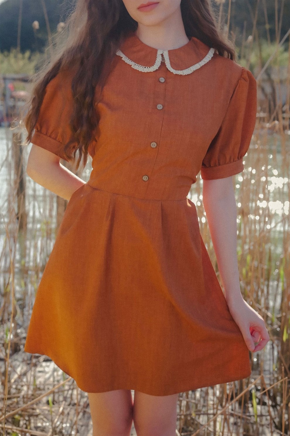Orange Meadow Dress
