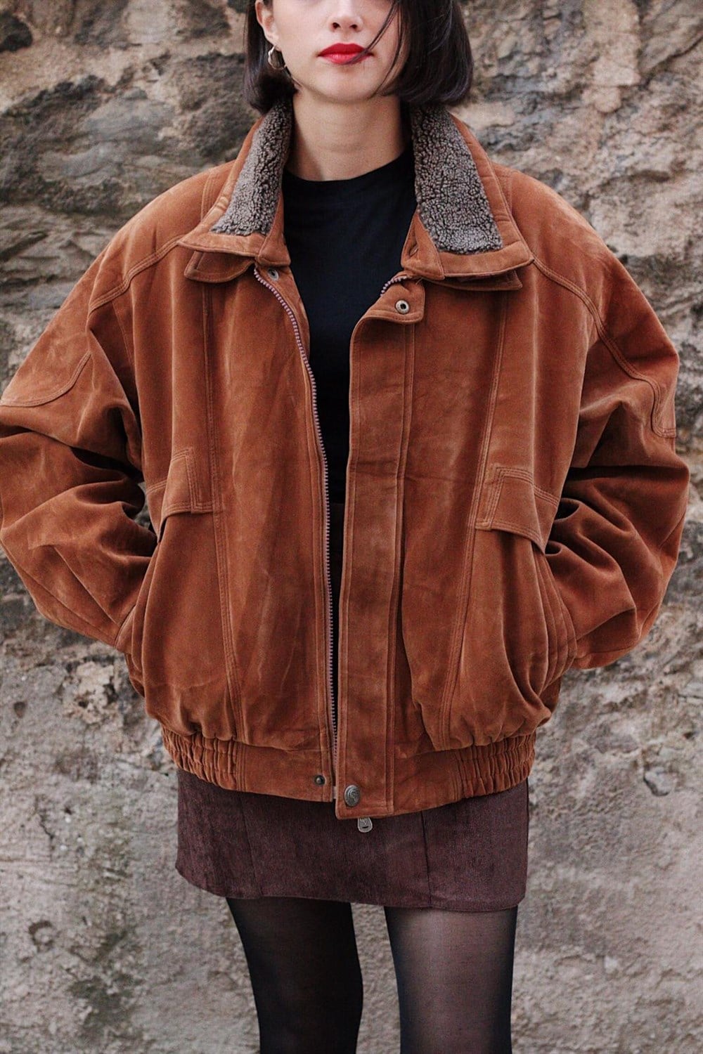 Orj. Süet Deri 90lar Ceket