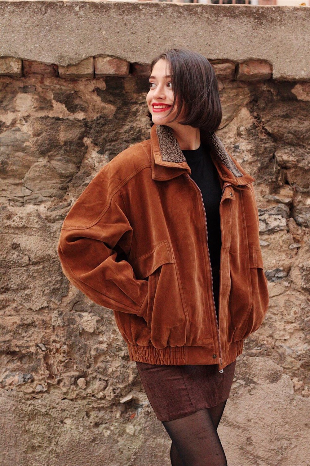 Orj. Süet Deri 90lar Ceket