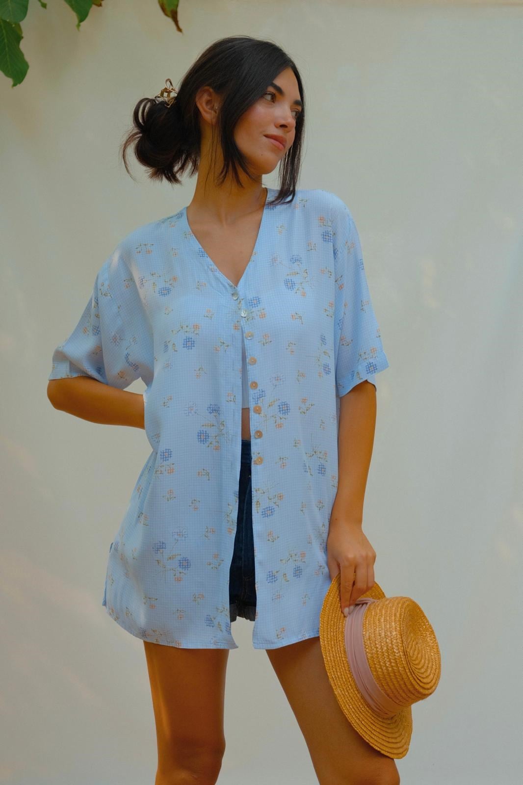 Pamuklu Kimono Gömlek