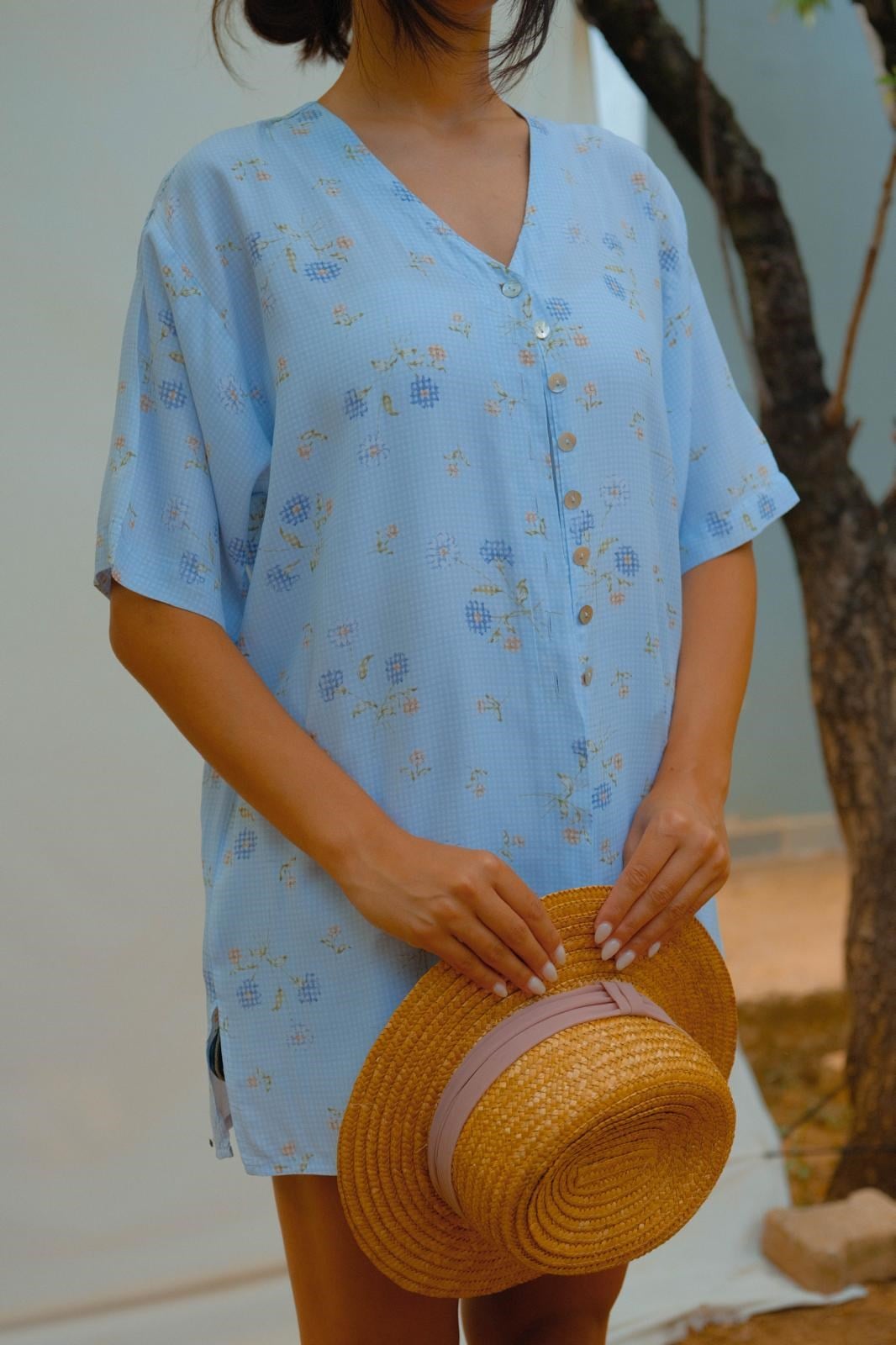 Pamuklu Kimono Gömlek