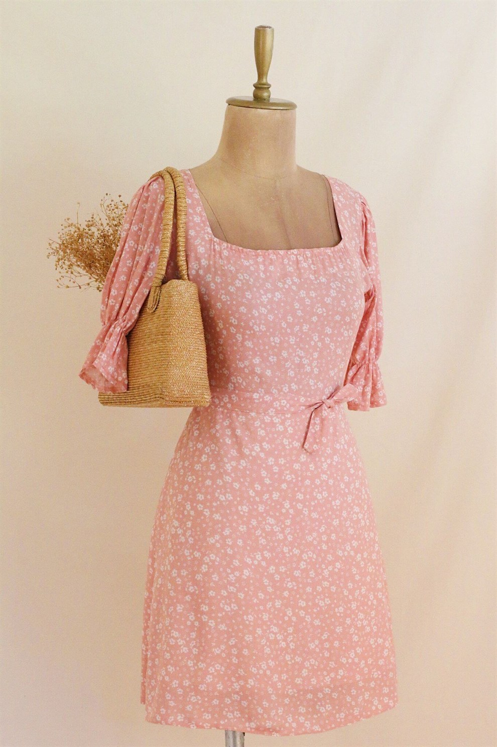 Pembe Clementine Elbise