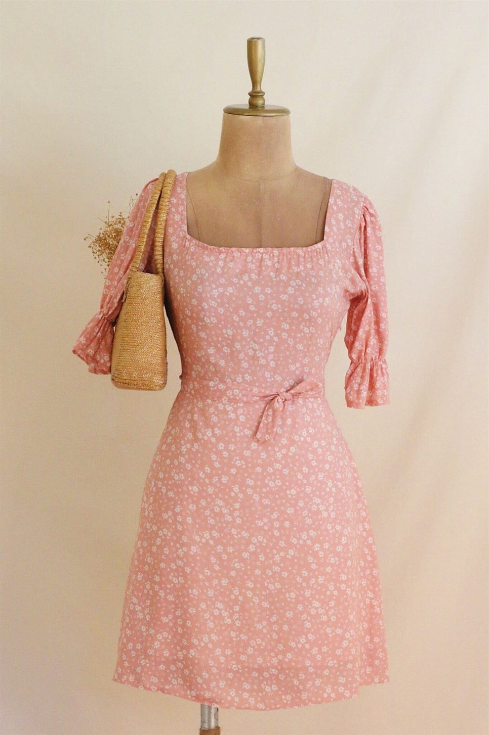 Pembe Clementine Elbise