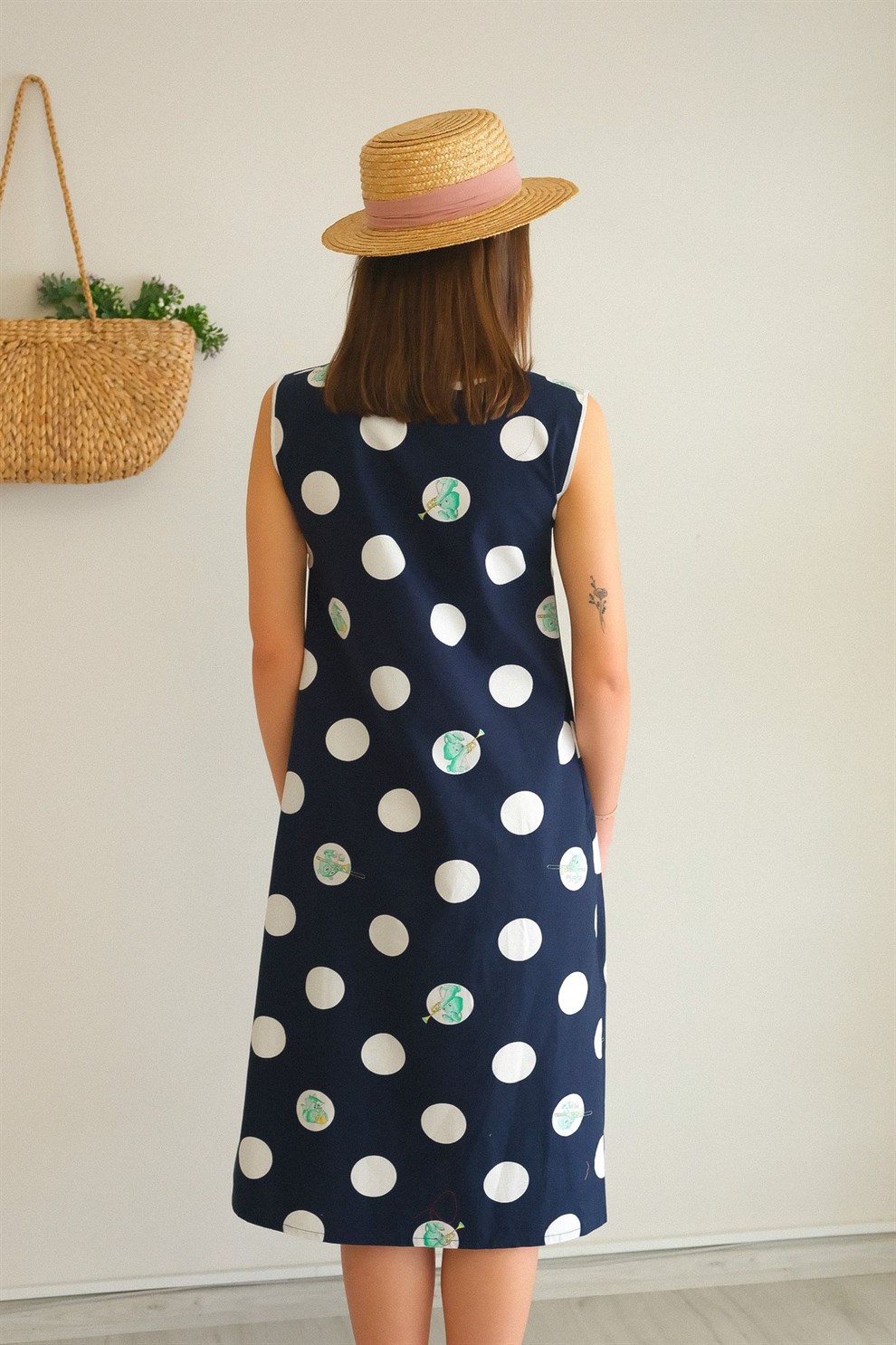 Puantiyeli 90lar Elbise