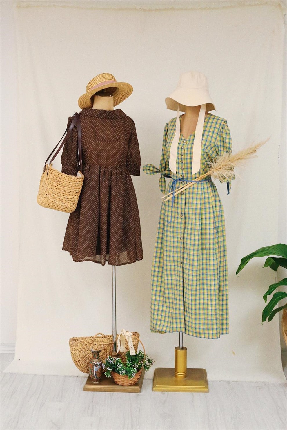 Puantiyeli 90lar Elbise