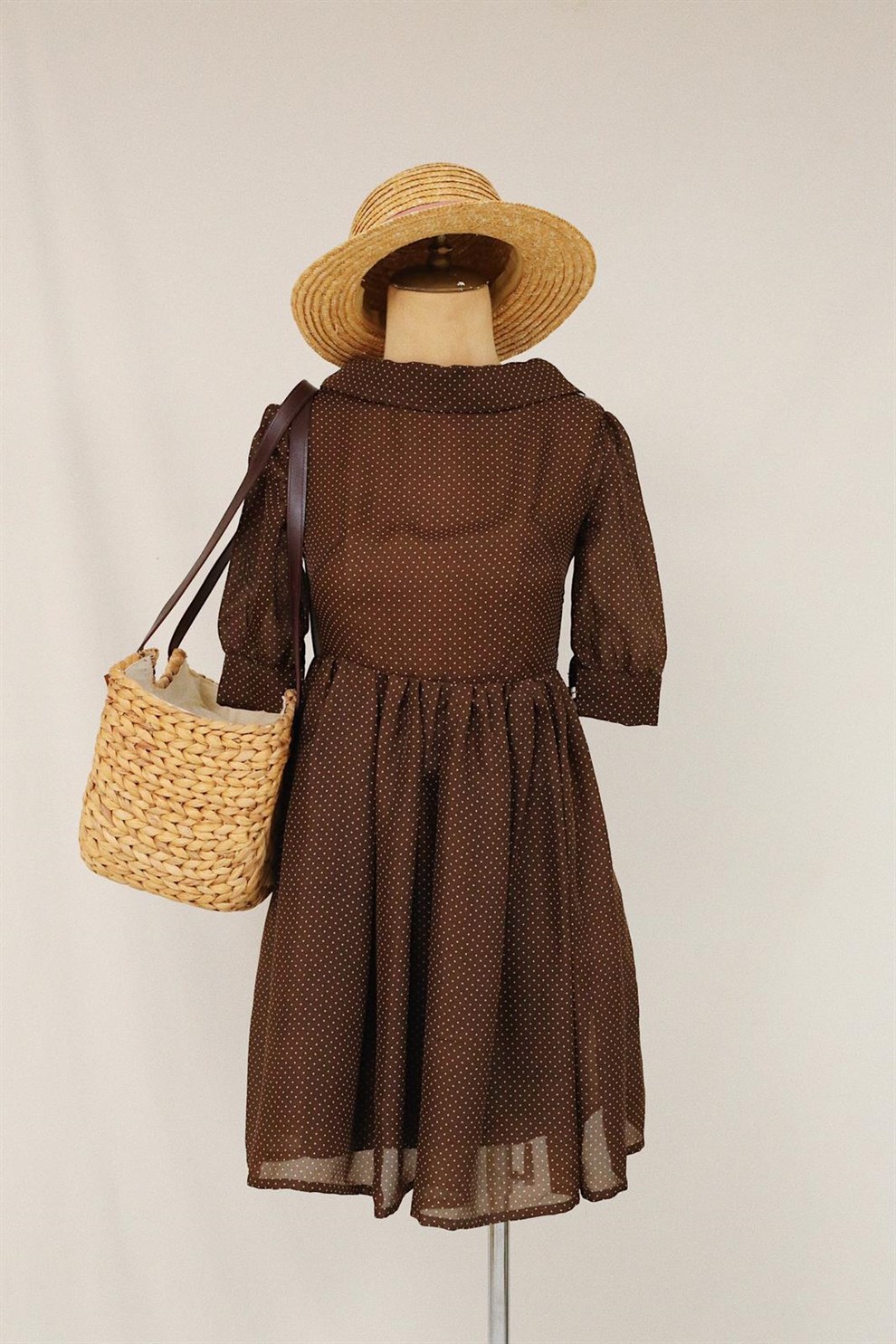 Puantiyeli 90lar Elbise